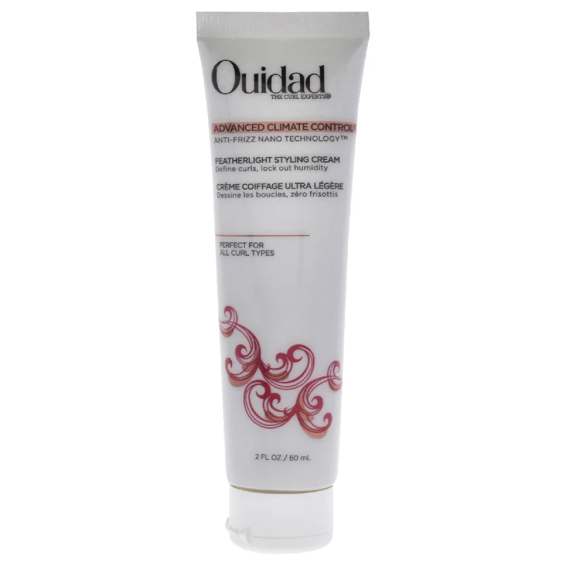 how to get smooth hair naturally without heat -Ouidad Advanced Climate Control Featherlight Styling Cream by Ouidad for Unisex - 2 oz Cream