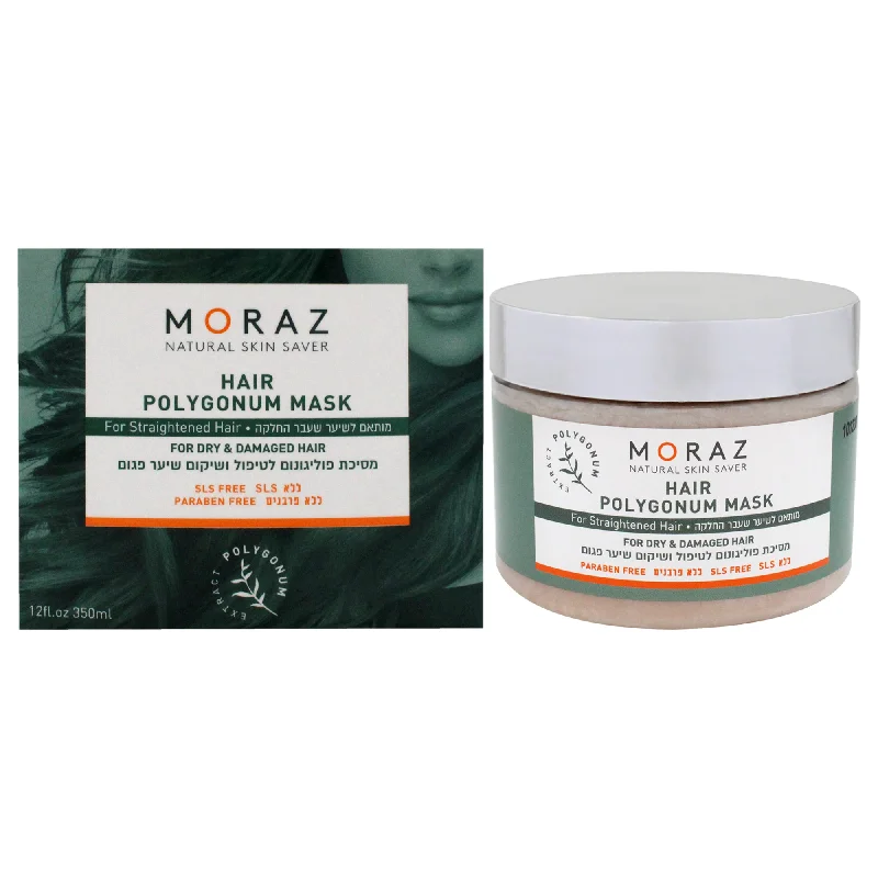 nourishing hair masks for moisturizing dry ends -Moraz Hair Polygonum Mask For Dry and Damaged Hair by Moraz for Unisex - 12 oz Masque