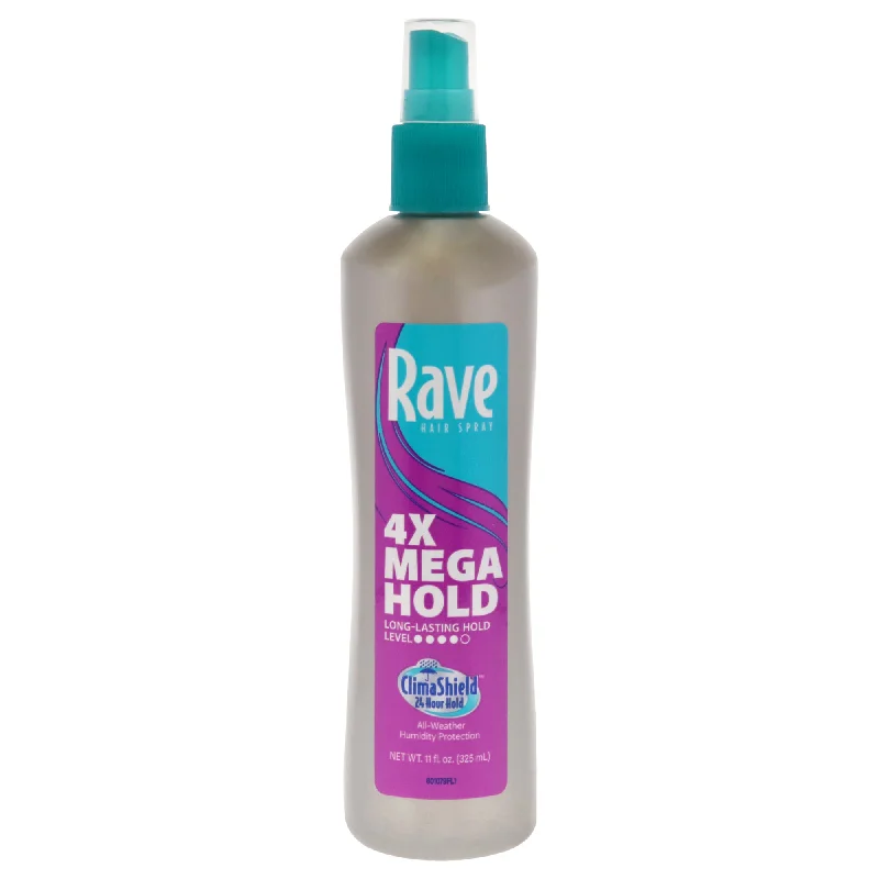 best products for repairing sun-damaged hair -Rave 4X Mega Hold Hairspray by Rave for Unisex - 11 oz Hair Spray