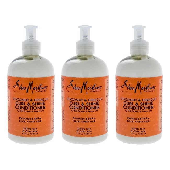 how to avoid scalp irritation from hair dye -Shea Moisture Coconut and Hibiscus Curl Shine Conditioner by Shea Moisture for Unisex - 13 oz Conditioner - Pack of 3