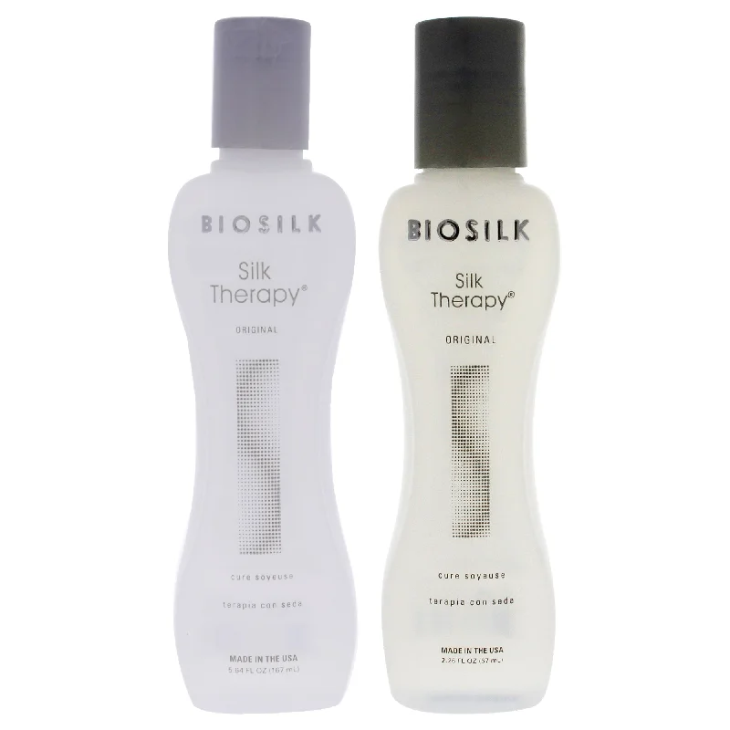 how to fix hair thinning from hormone imbalance -BioSilk Silk Therapy Serum and Silk Therapy Original Treatment Kit by Biosilk for Unisex -2 Pc Kit 5.64oz Serum, 2.26oz Treatment