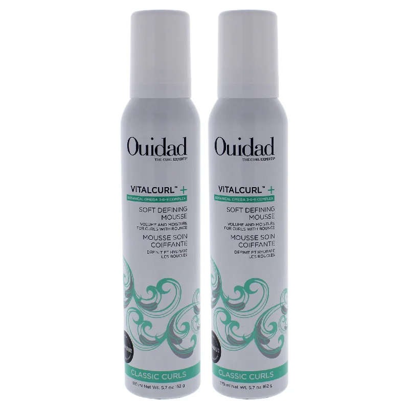 nourishing hair masks for moisturizing dry ends -Ouidad VitalCurl Plus Soft Defining Mousse by Ouidad for Unisex - 5.7 oz Mousse - Pack of 2