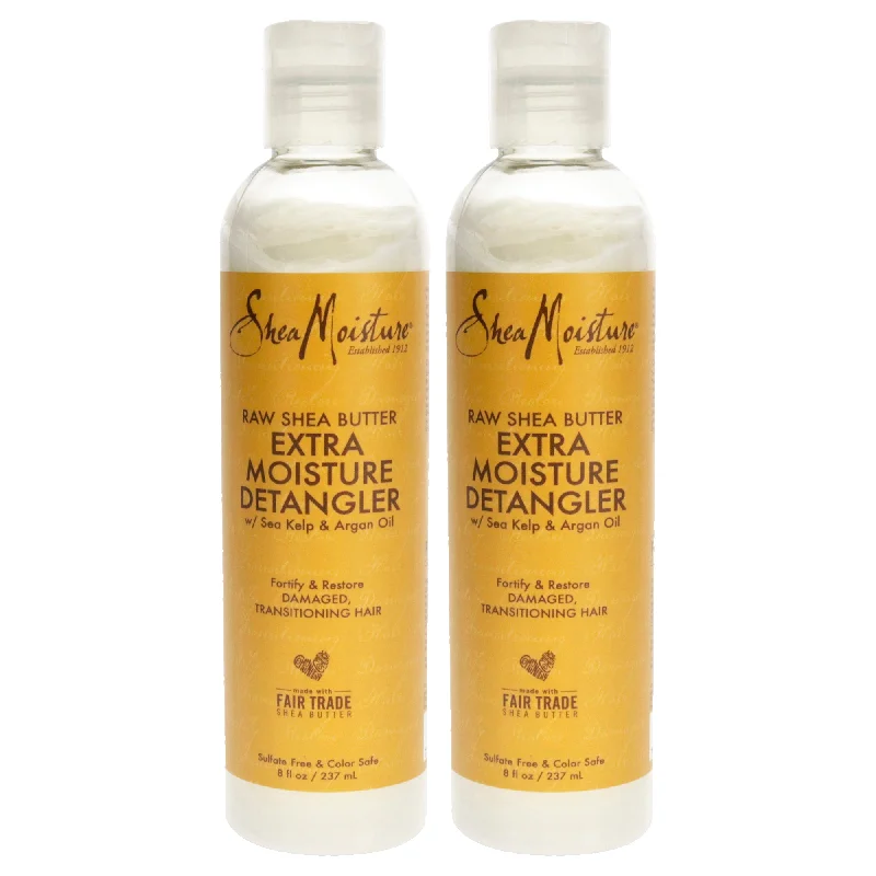 best leave-in conditioner for dry, frizzy hair -Shea Moisture Raw Shea Butter Extra-Moisture Detangler by Shea Moisture for Unisex - 8 oz Detangler - Pack of 2