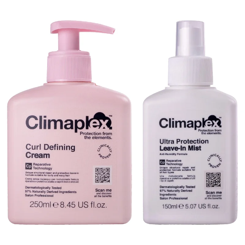 how to strengthen weak hair from the roots -Climaplex Climaplex Curl Defining Cream and Climaplex Ultra Protection Leave-In Mist Kit by Climaplex for Unisex - 2 Pc Kit 8.45 oz Cream, 5.07 oz Mist