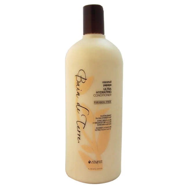 best leave-in conditioner for thick hair hydration -Bain De Terre Coconut Papaya Ultra Hydrating Conditioner by Bain de Terre for Unisex - 33.8 oz Conditioner