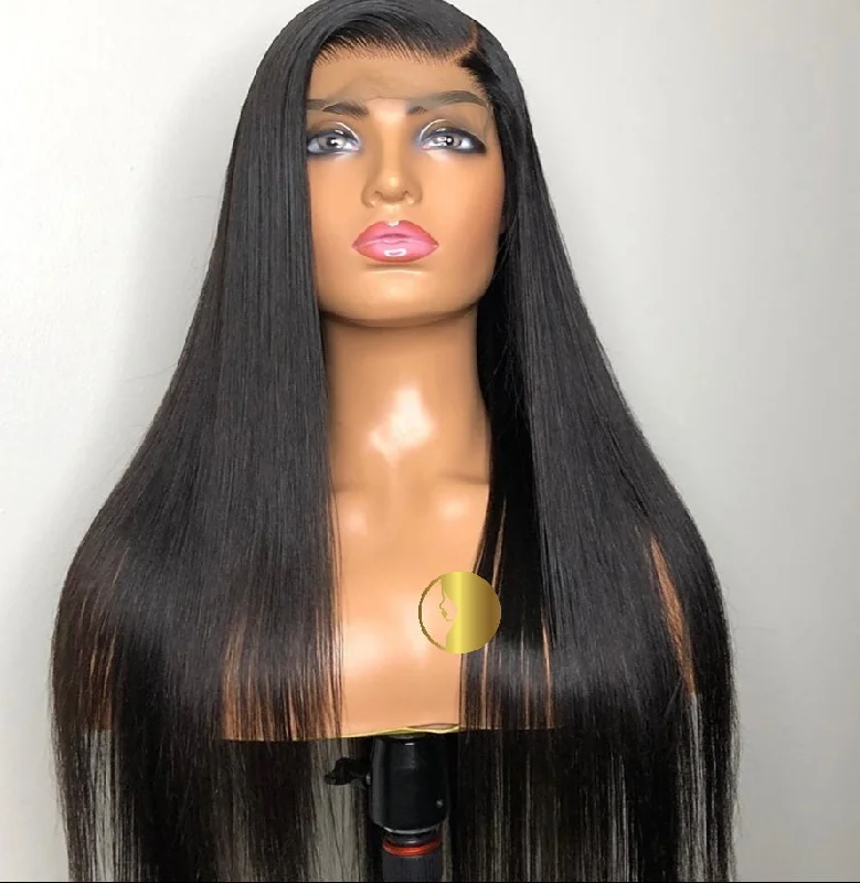 full coverage wigs for ultimate comfort-Raw Indian Straight Virgin Lace Wigs