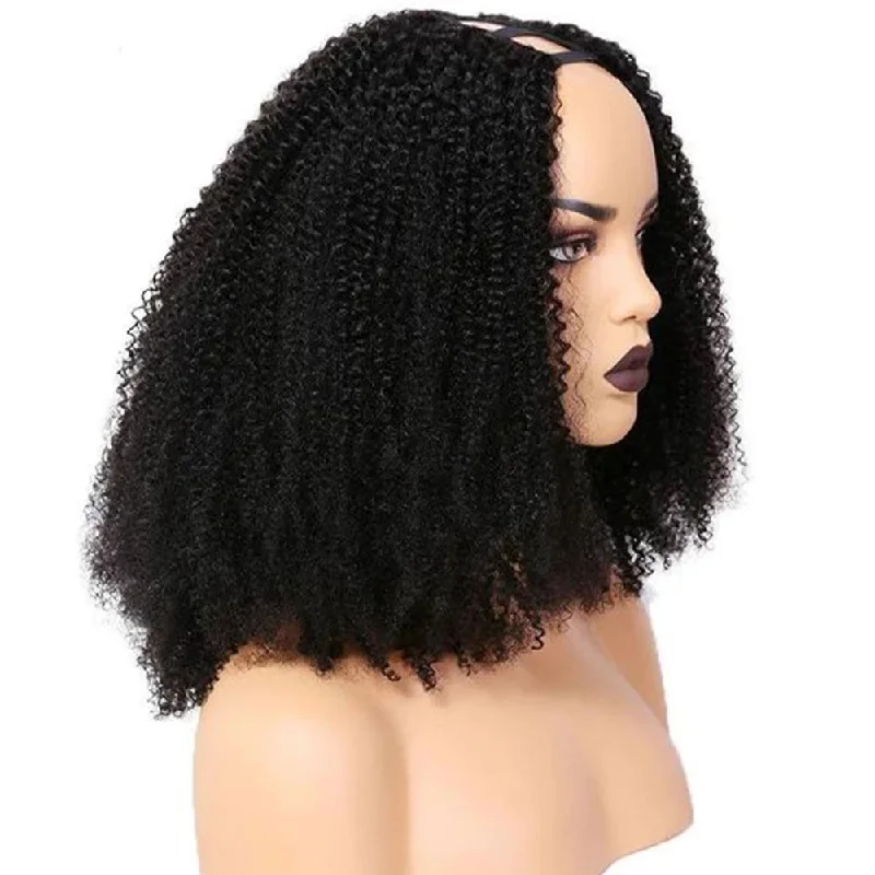 natural-looking wigs for effortless glamour-100% Virgin Kinky Curly U-Part and V-Part Wigs