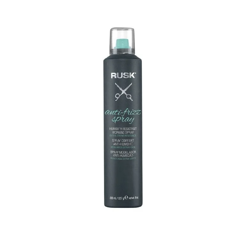 hair care routine for curly, textured hair -Rusk Deepshine Anti-Frizz Spray 8 Oz