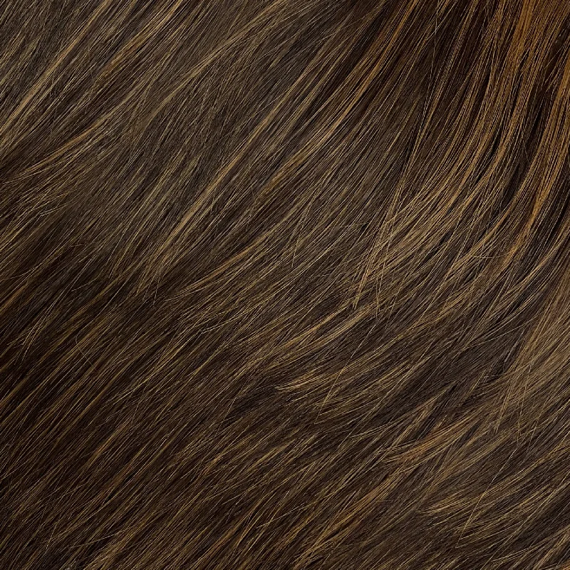 Pine Cone | A blend of 6-27 and 28 Medium brown with Strawberry Blonde and Gold Ginger Highlights