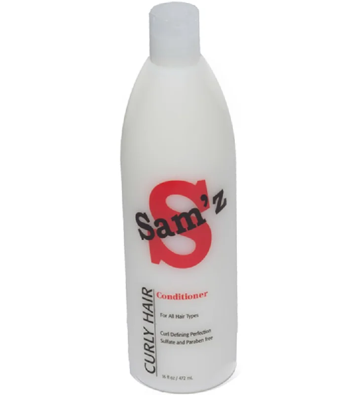 how to prevent hair from becoming too oily -Sam'z Curly Hair Conditioner Sulfate & Paraben Free 16 oz.