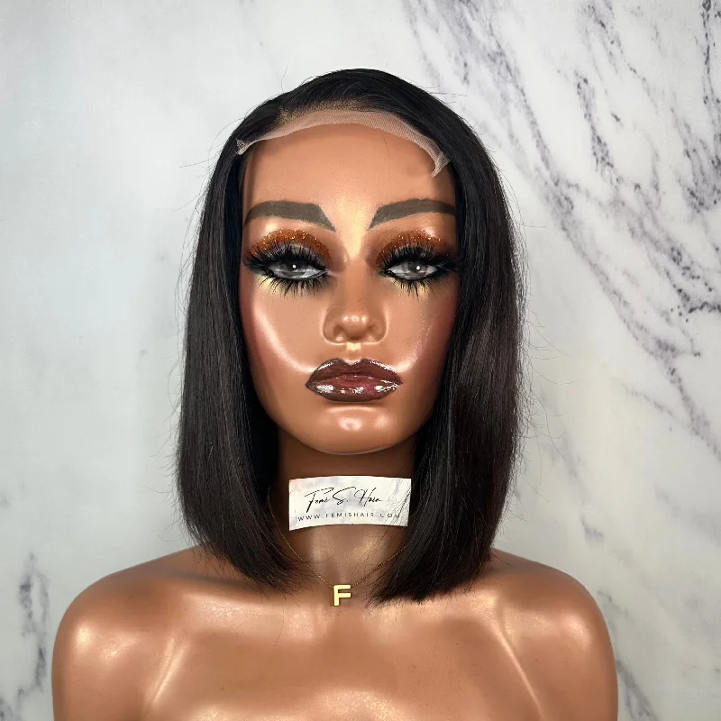 easy-to-wear wigs for every day-Sarah Straight Bob Wig (Lace Front & Closure Wig Option)