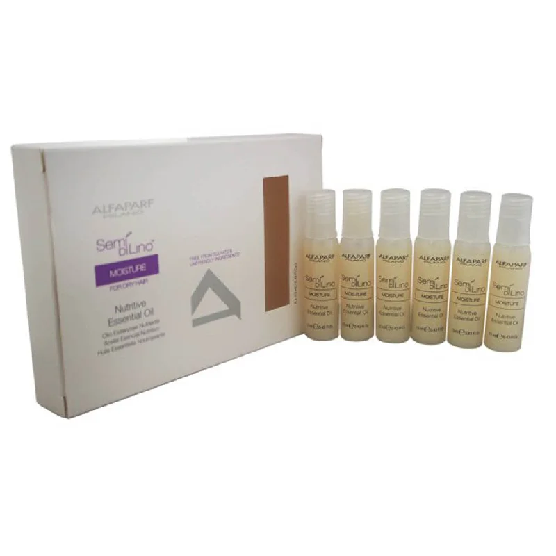 hair care routine for oily scalp and dry ends -Alfaparf Semi Di Lino Moisture Nutritive Essential Oil Kit 6 x 0.43 oz