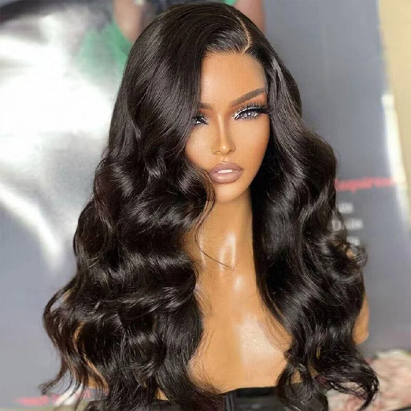 wigs for creating sophisticated updos-(Super Deal)Megalook Salon-Quality Luxurious Glueless 6X5 HD Lace Wig Loose Body/New Body Wave Wear And Go Wig