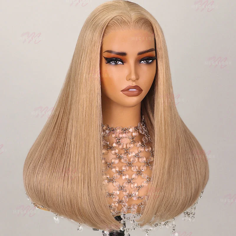 wigs for trendy styles with a natural touch-(Super Deal)Super Double Drawn Lace Closure Wigs 18 inch Salon-Quality Luxurious Glueless 6X5 HD Lace Wig Silky Straight Wear And Go Wig