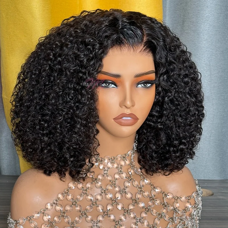 premium quality wigs for elegant appearances-{Super Sale} Megalook Limited Design Pre-Cut Glueless 5x6 Lace Closure Loose Curly/Deep Curly Wig