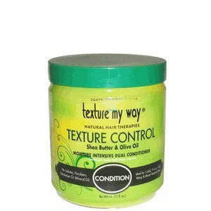 hair care routine for dry, frizzy hair prevention -Texture My Way Texture Control Moisture Intensive Dual Conditioner 15oz