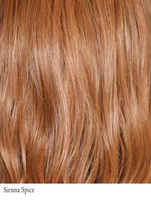 Sienna Spice | 30+Orange | Unrooted. True light Strawberry Blonde/Red with low light and highlights for variegated dimension