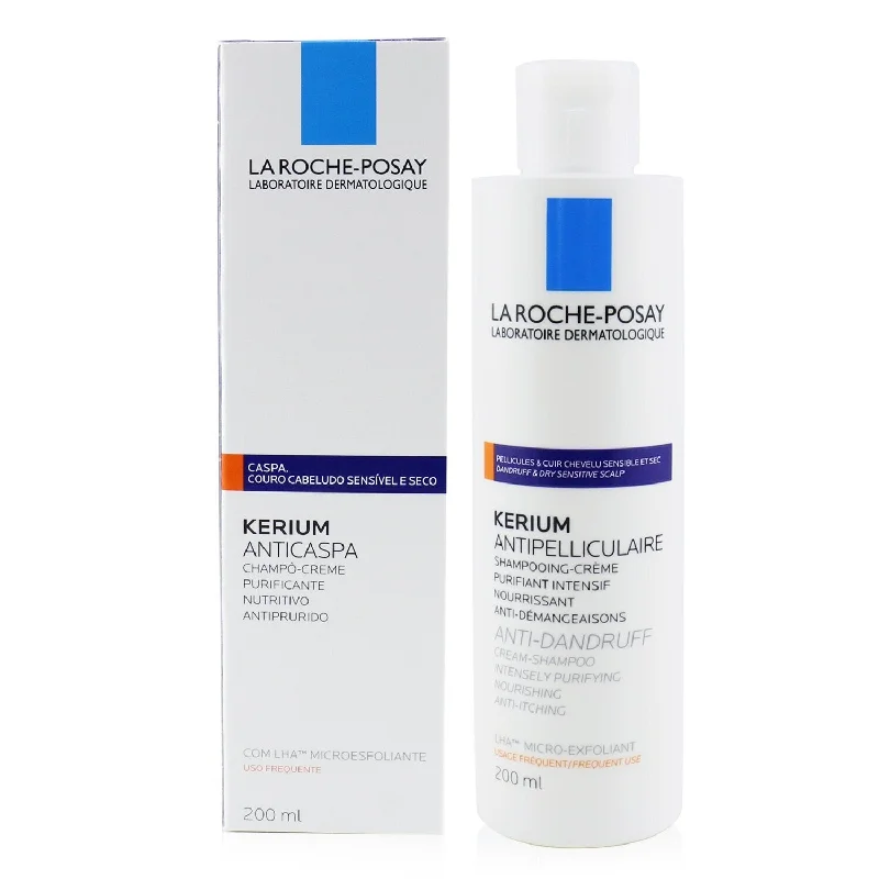 La Roche Posay Kerium Anti-Dandruff Cream Shampoo (For Dry Hair or Scalp)  200ml/6.7oz