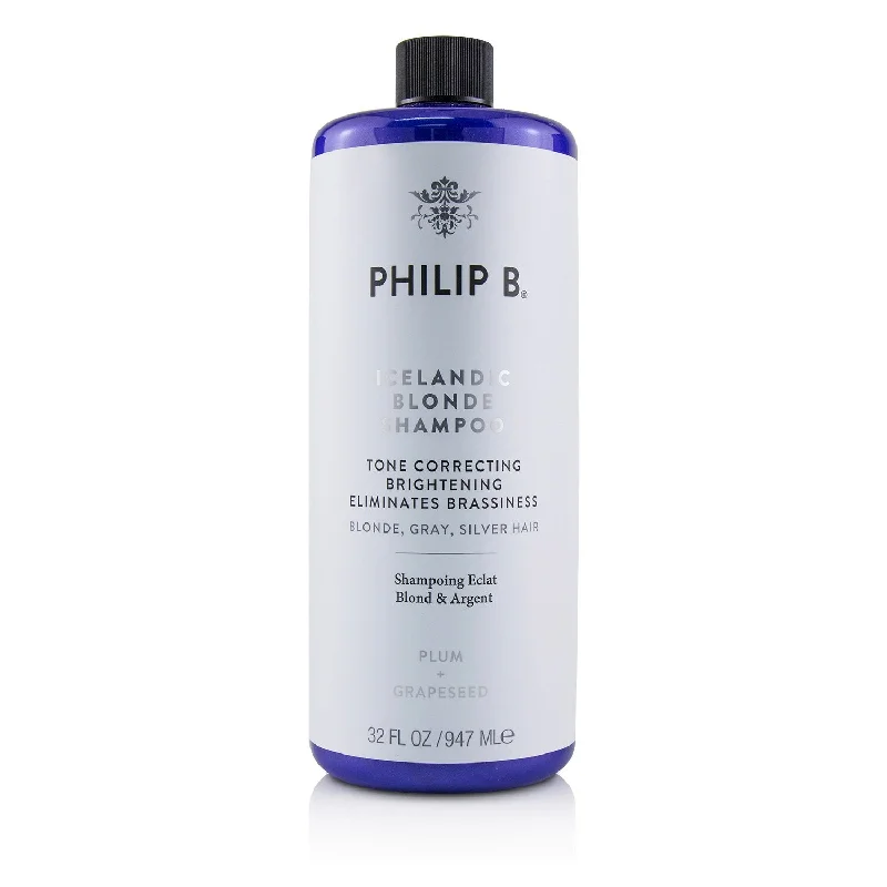 Philip B Icelandic Blonde Shampoo (Tone Correcting Brightening Eliminates Brassiness - Blonde, Gray, Silver H  947ml/32oz