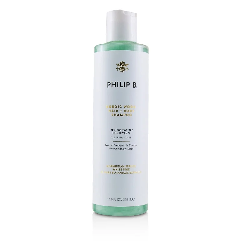 Philip B Nordic Wood Hair + Body Shampoo (Invigorating Purifying - All Hair Types)  350ml/11.8oz