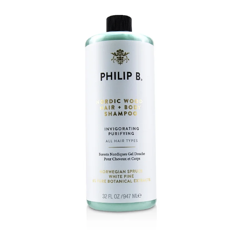 Philip B Nordic Wood Hair + Body Shampoo (Invigorating Purifying - All Hair Types)  947ml/32oz