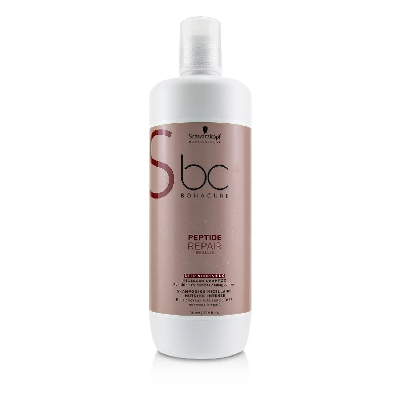 Schwarzkopf BC Bonacure Peptide Repair Rescue Deep Nourishing Micellar Shampoo (For Thick to Normal Damaged Hair)  1000ml/33.8oz